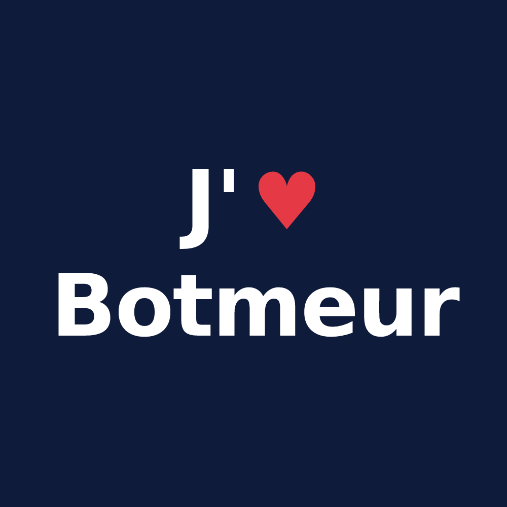 T-shirt personnalisé Botmeur — design J'aime Botmeur