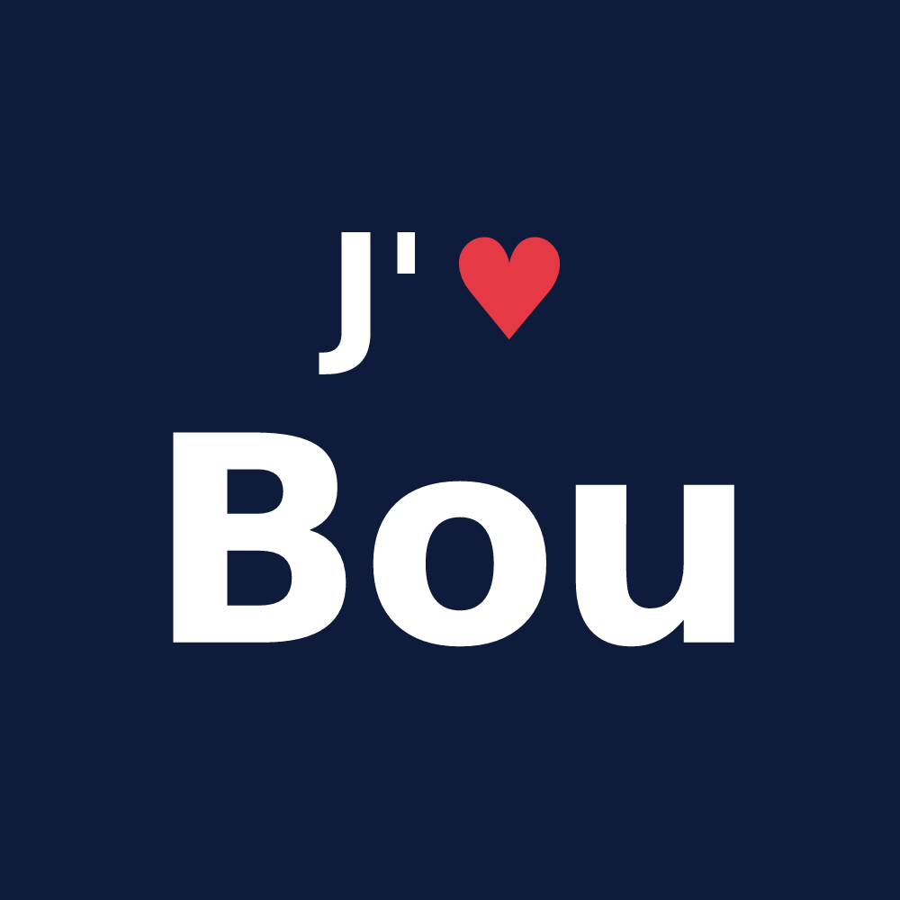 T-shirt personnalisé Bou — design J'aime Bou