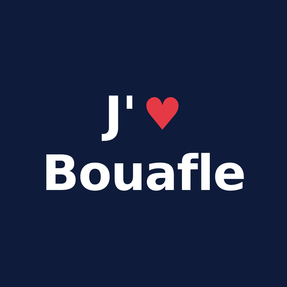 T-shirt personnalisé Bouafle — design J'aime Bouafle