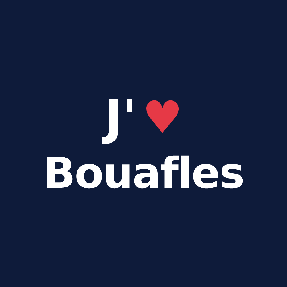 T-shirt personnalisé Bouafles — design J'aime Bouafles