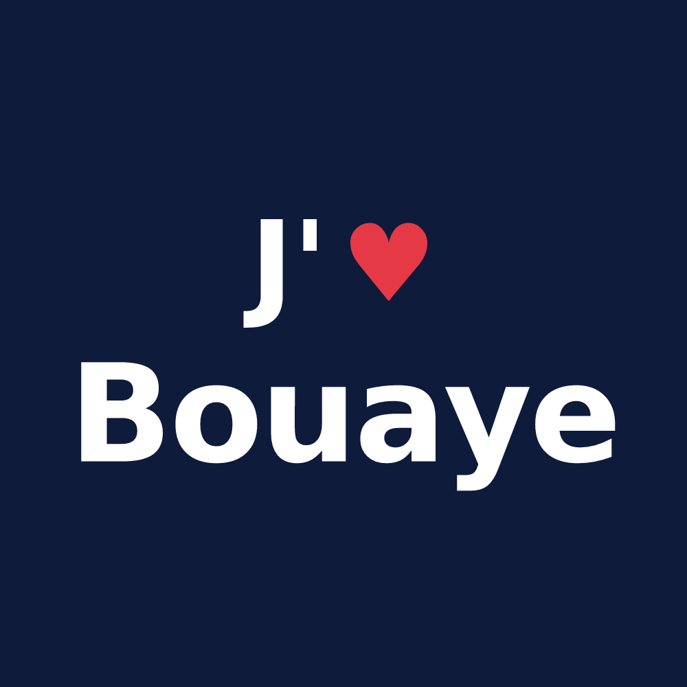 T-shirt personnalisé Bouaye — design J'aime Bouaye