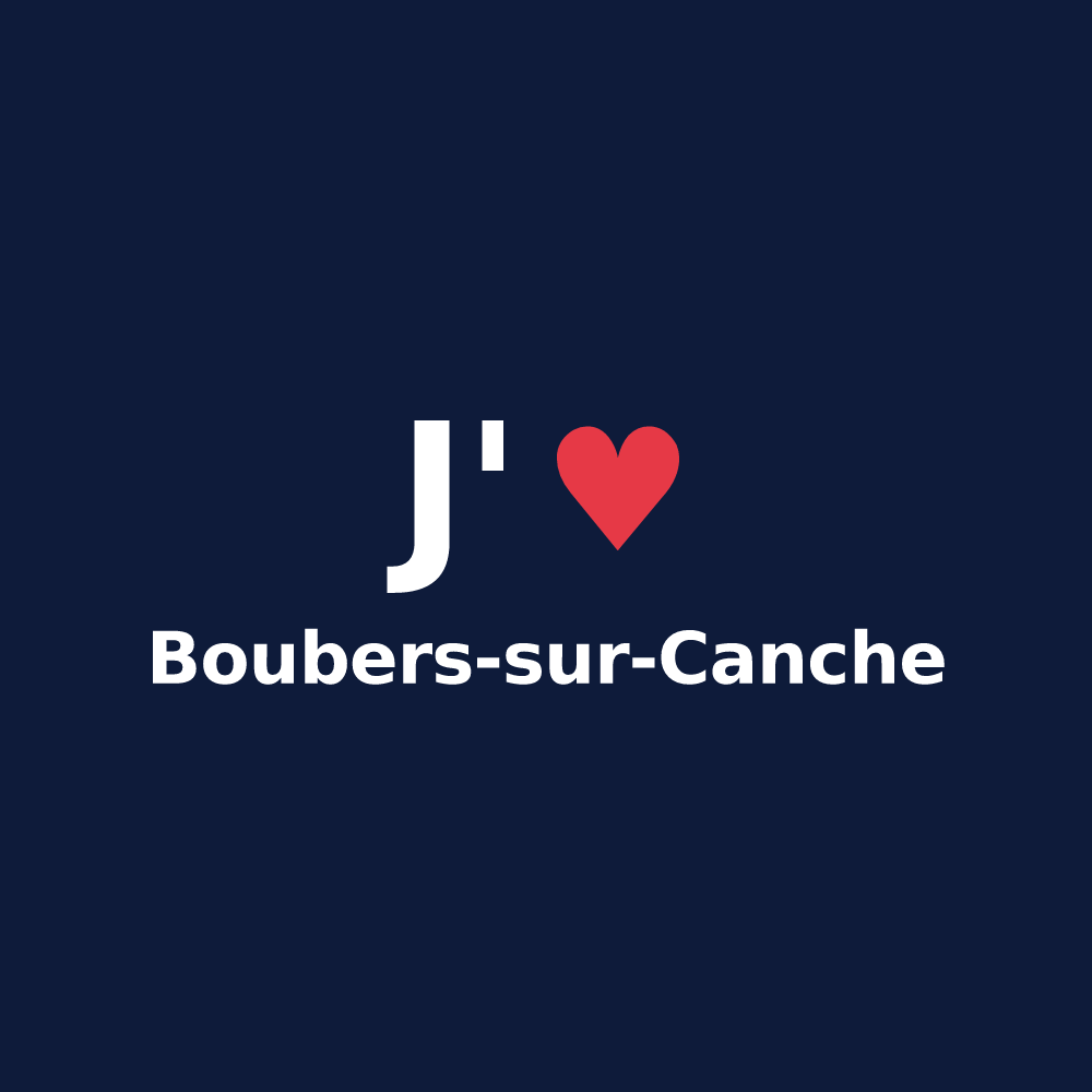 T-shirt personnalisé Boubers-sur-Canche — design J'aime Boubers-sur-Canche