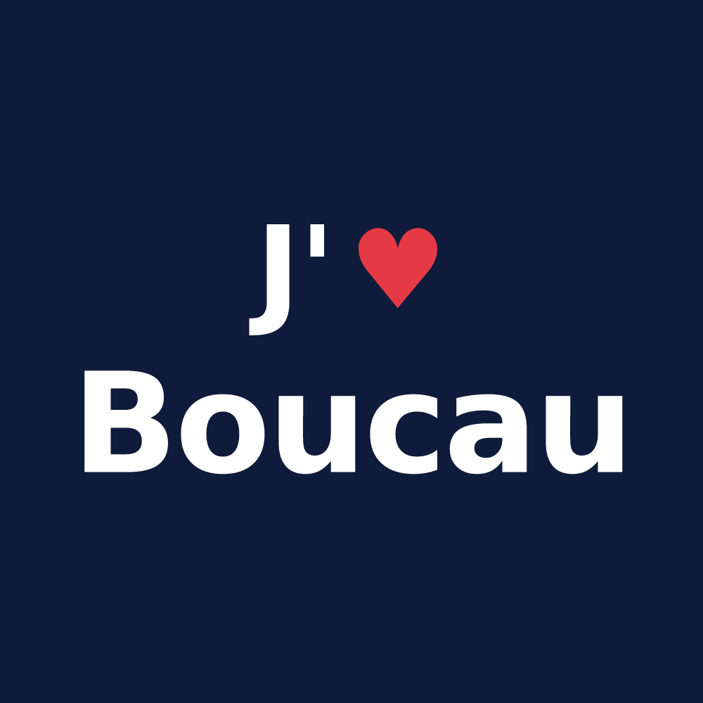 T-shirt personnalisé Boucau — design J'aime Boucau