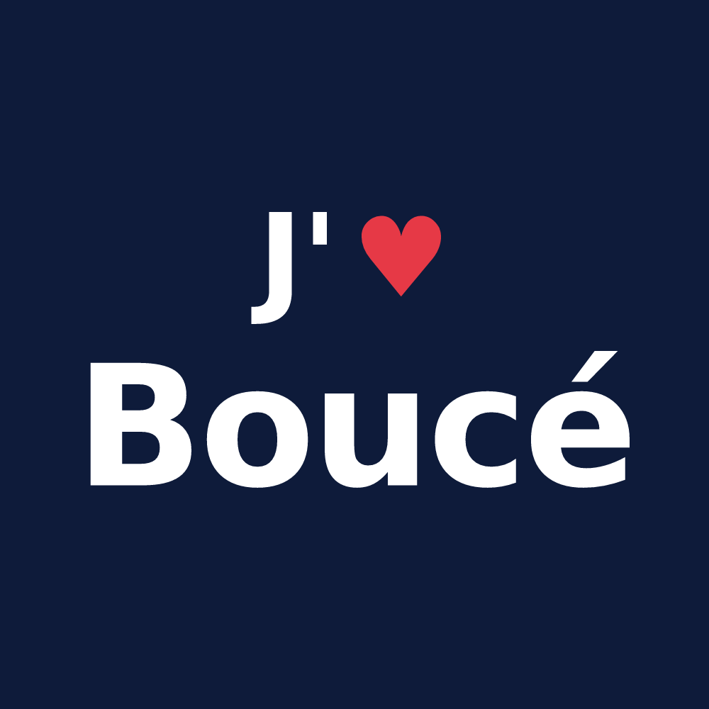 T-shirt personnalisé Boucé — design J'aime Boucé