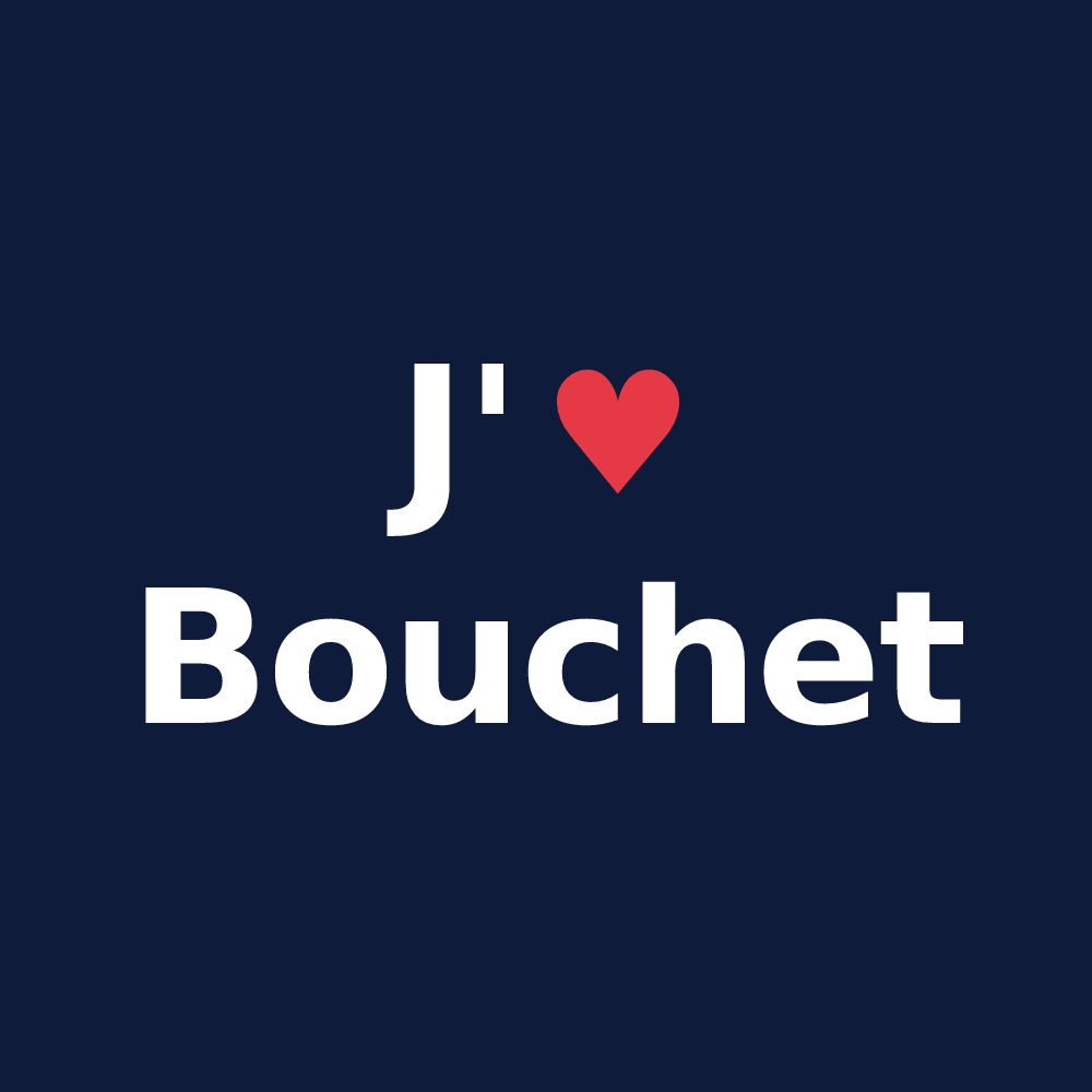 T-shirt personnalisé Bouchet — design J'aime Bouchet