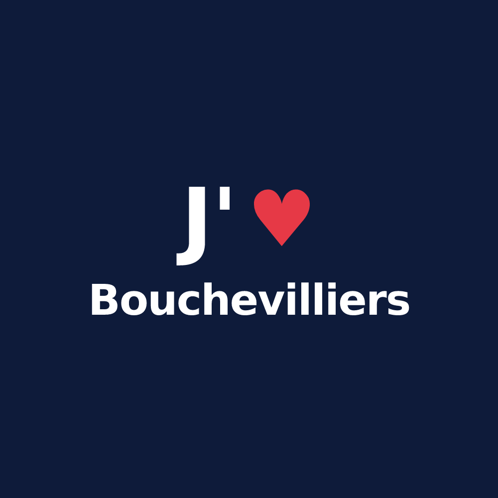 T-shirt personnalisé Bouchevilliers — design J'aime Bouchevilliers