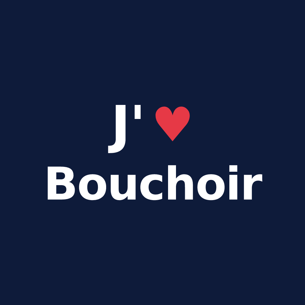 T-shirt personnalisé Bouchoir — design J'aime Bouchoir