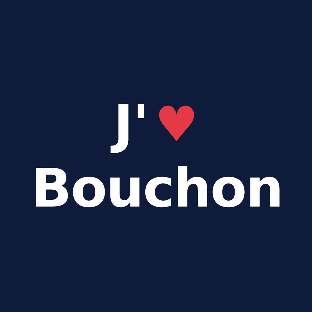 T-shirt personnalisé Bouchon — design J'aime Bouchon