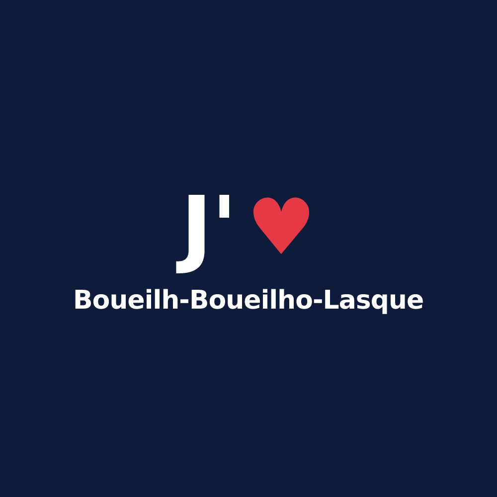 T-shirt personnalisé Boueilh-Boueilho-Lasque — design J'aime Boueilh-Boueilho-Lasque