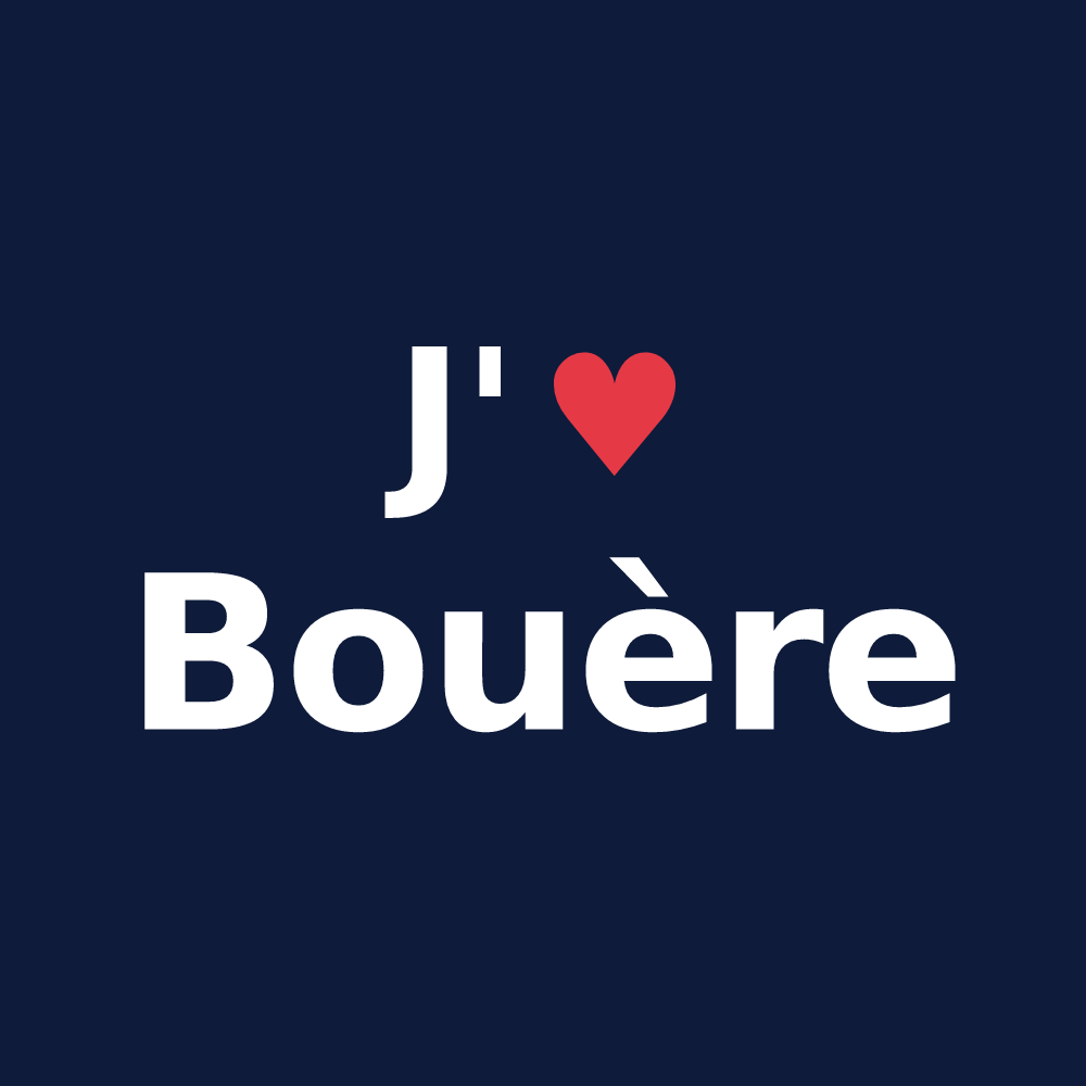 T-shirt personnalisé Bouère — design J'aime Bouère