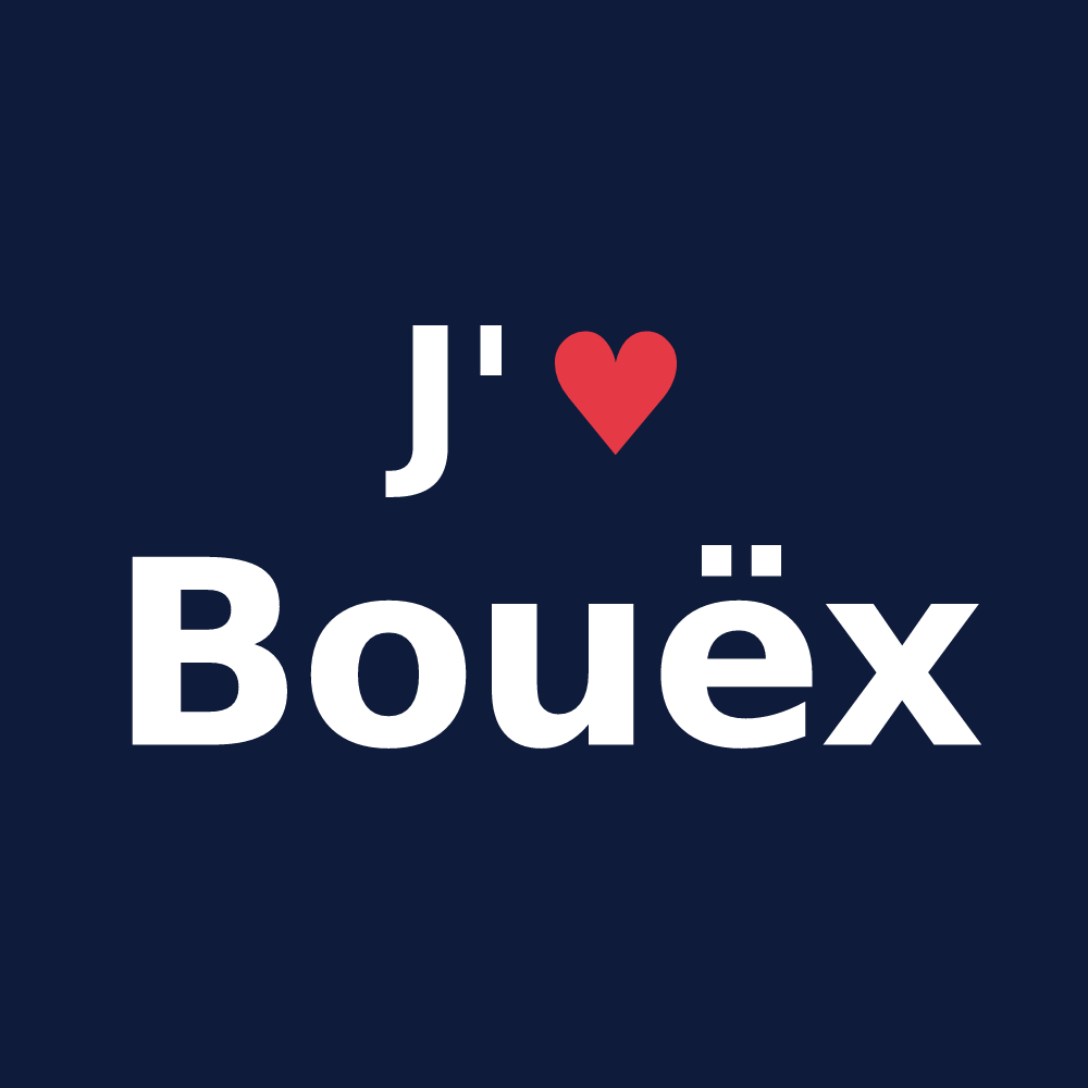 T-shirt personnalisé Bouëx — design J'aime Bouëx