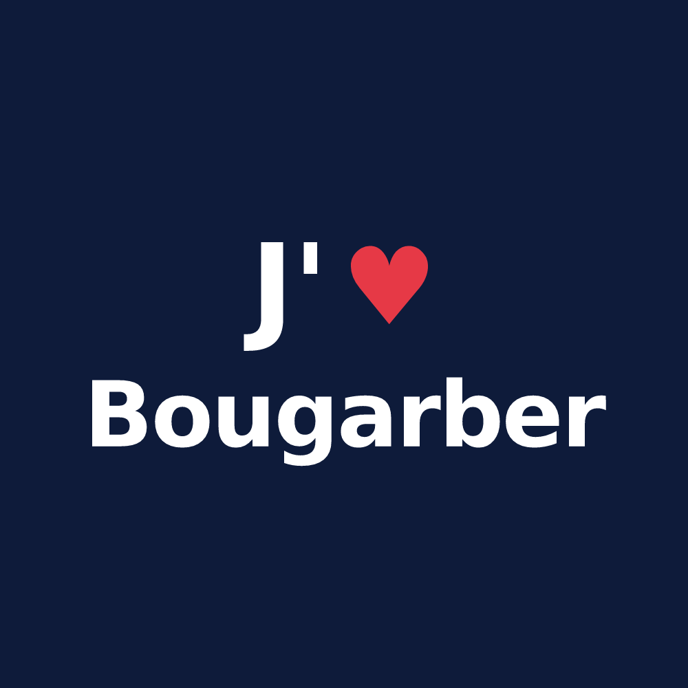 T-shirt personnalisé Bougarber — design J'aime Bougarber