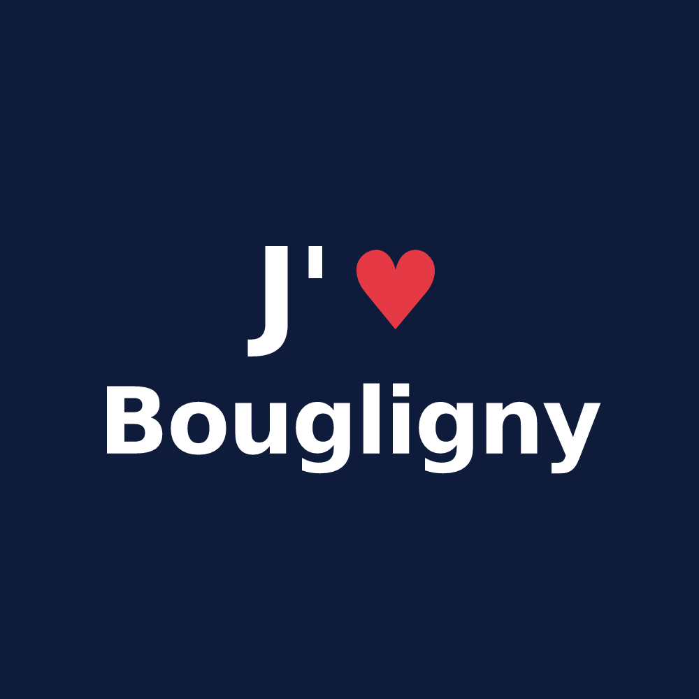 T-shirt personnalisé Bougligny — design J'aime Bougligny
