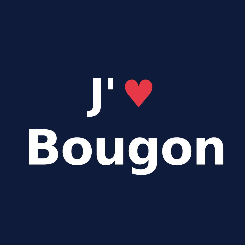 T-shirt personnalisé Bougon — design J'aime Bougon