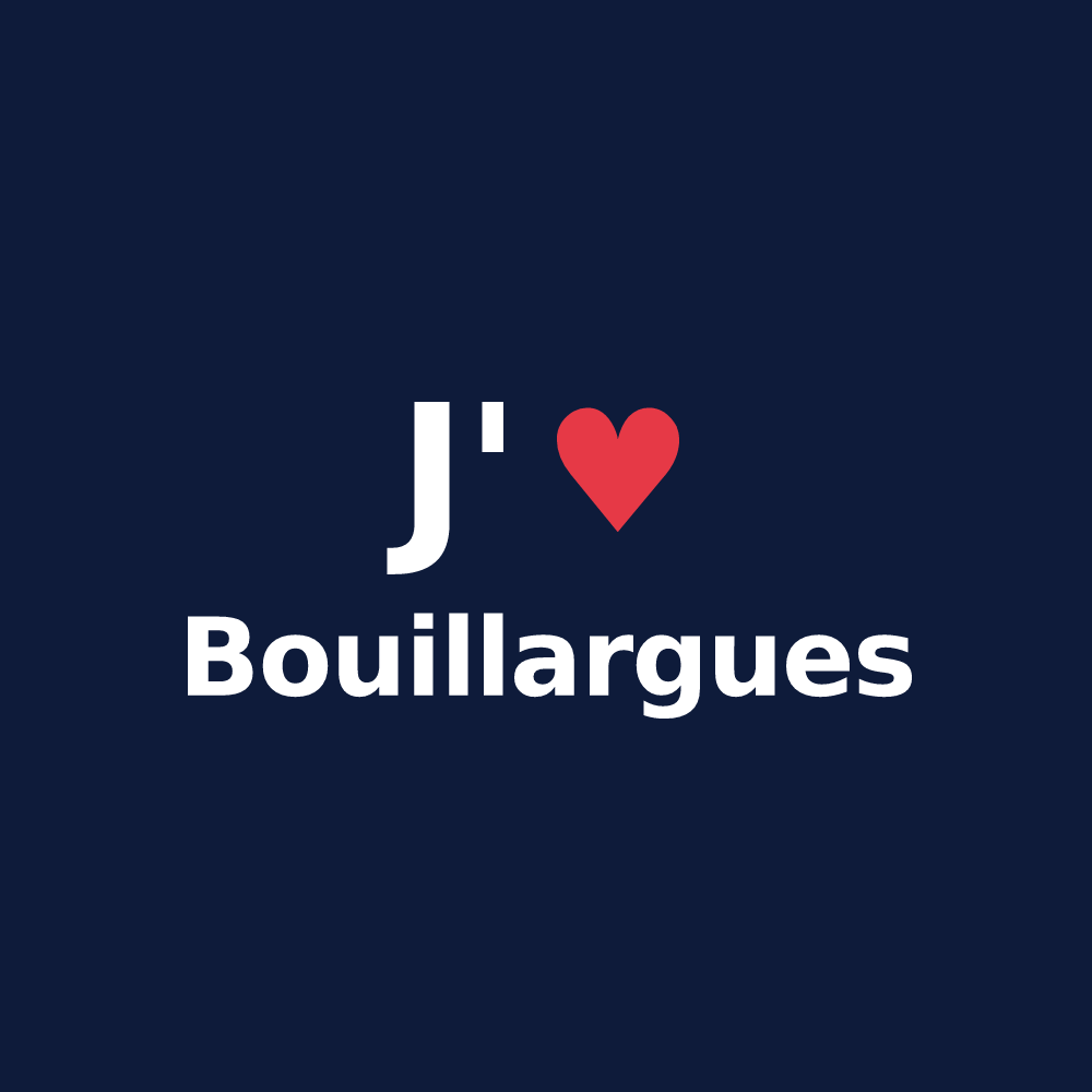 T-shirt personnalisé Bouillargues — design J'aime Bouillargues