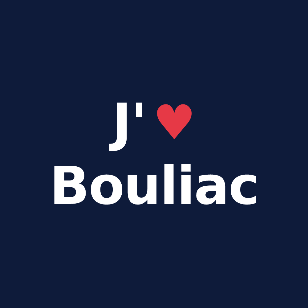 T-shirt personnalisé Bouliac — design J'aime Bouliac