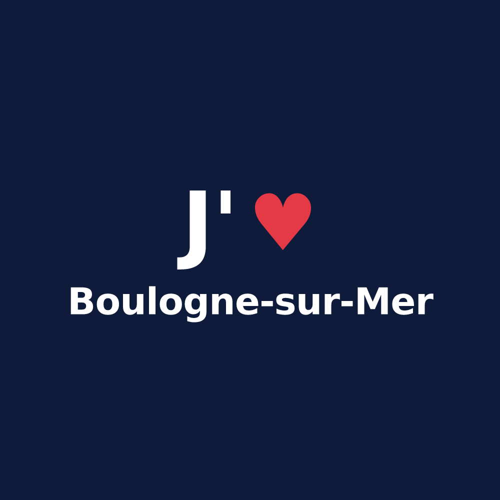 T-shirt personnalisé Boulogne-sur-Mer — design J'aime Boulogne-sur-Mer