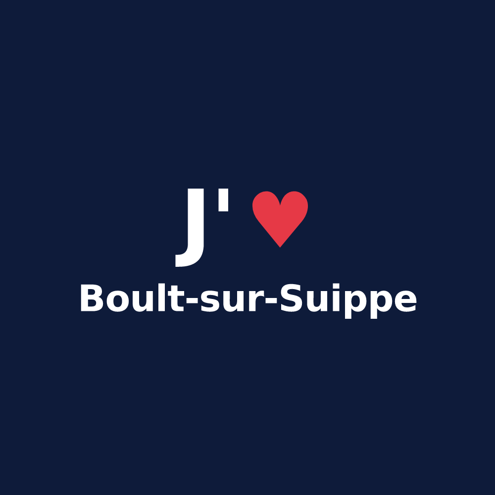 T-shirt personnalisé Boult-sur-Suippe — design J'aime Boult-sur-Suippe