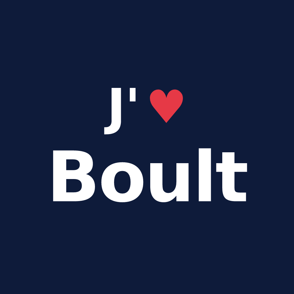 T-shirt personnalisé Boult — design J'aime Boult