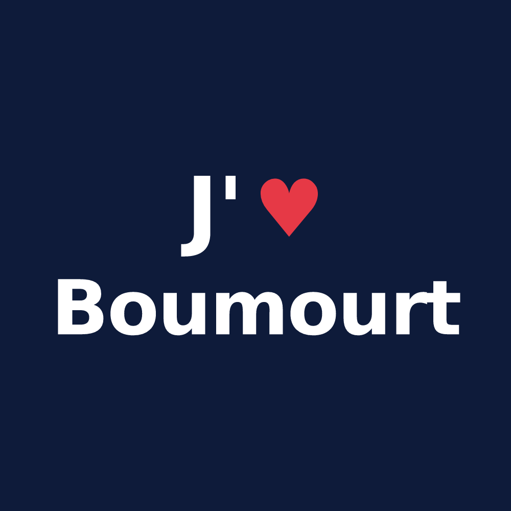 T-shirt personnalisé Boumourt — design J'aime Boumourt