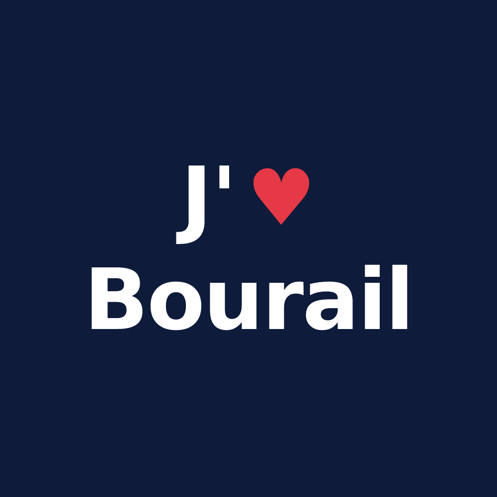 T-shirt personnalisé Bourail — design J'aime Bourail
