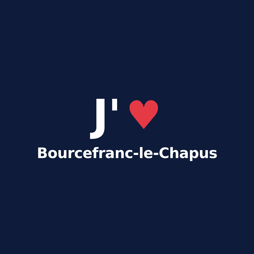 T-shirt personnalisé Bourcefranc-le-Chapus — design J'aime Bourcefranc-le-Chapus