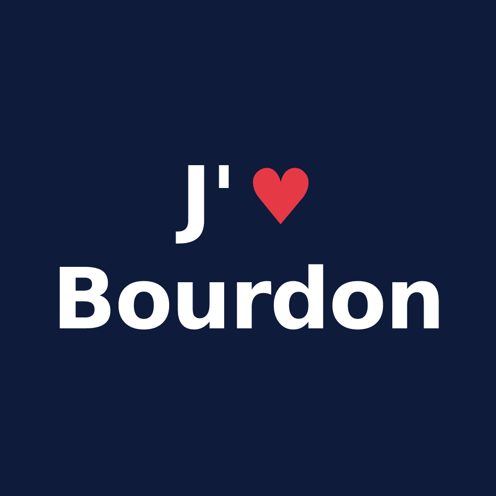 T-shirt personnalisé Bourdon — design J'aime Bourdon