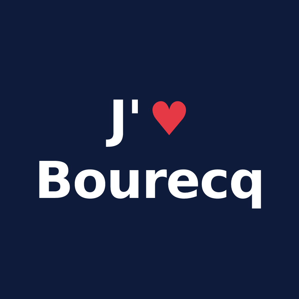 T-shirt personnalisé Bourecq — design J'aime Bourecq