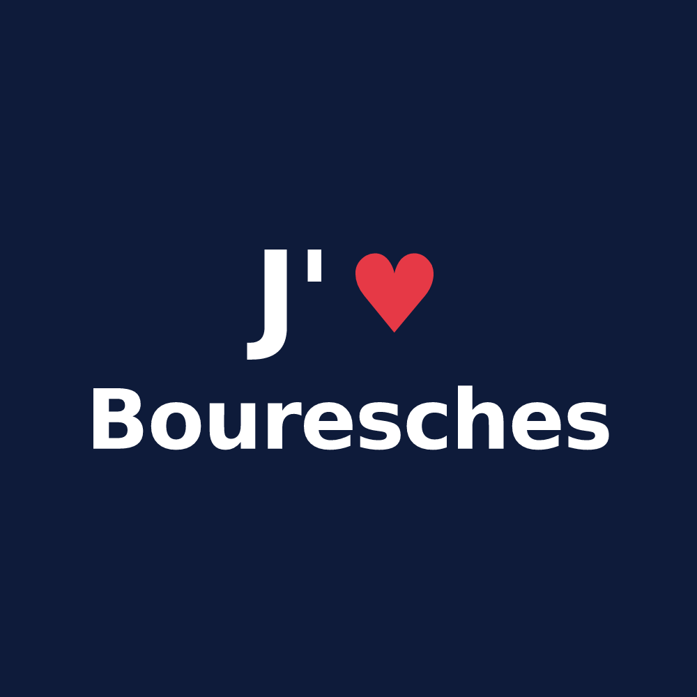 T-shirt personnalisé Bouresches — design J'aime Bouresches