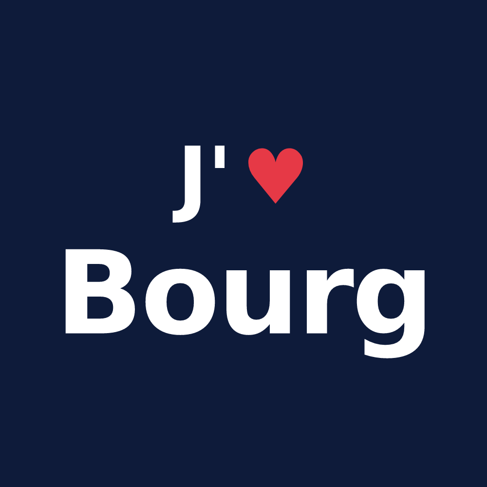T-shirt personnalisé Bourg — design J'aime Bourg