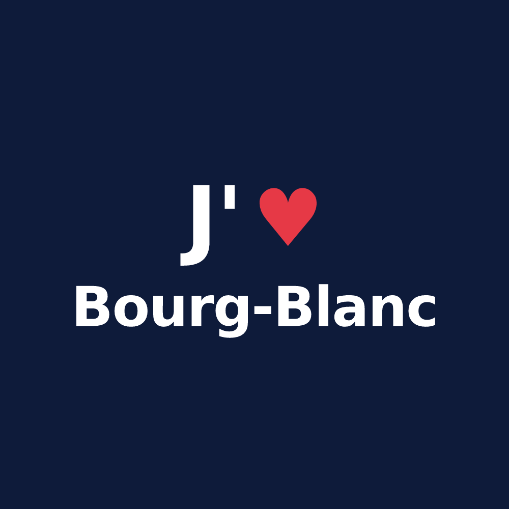 T-shirt personnalisé Bourg-Blanc — design J'aime Bourg-Blanc