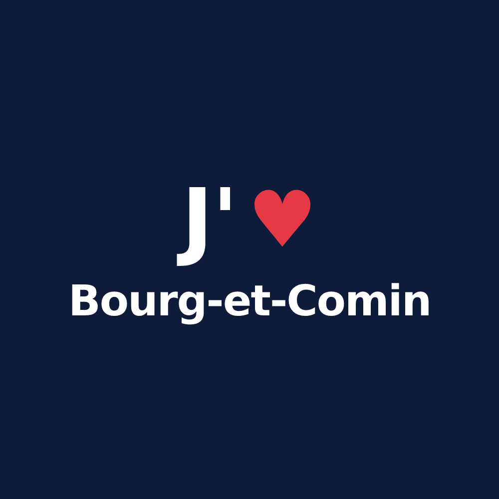 T-shirt personnalisé Bourg-et-Comin — design J'aime Bourg-et-Comin