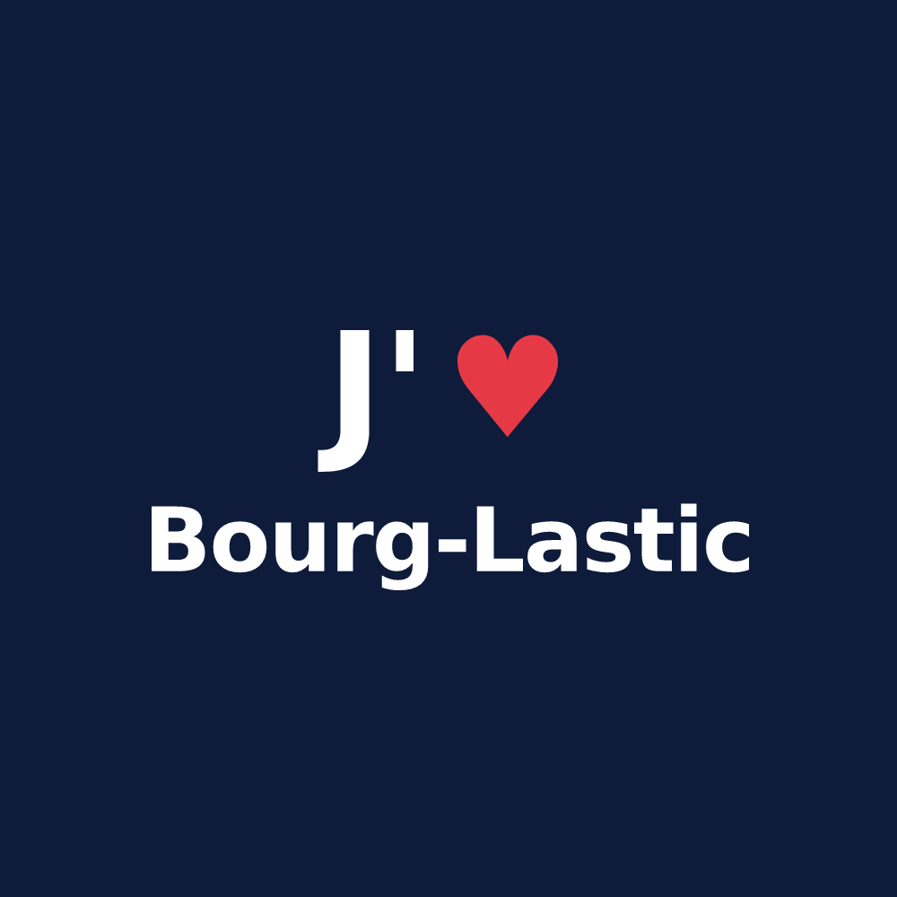T-shirt personnalisé Bourg-Lastic — design J'aime Bourg-Lastic