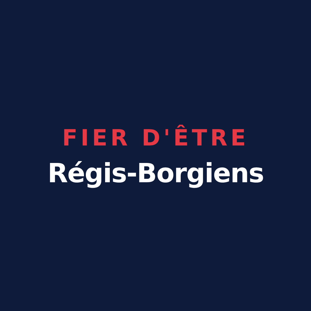 T-shirt « Fier d'être Régis-Borgiens » — design pour Bourg-le-Roi