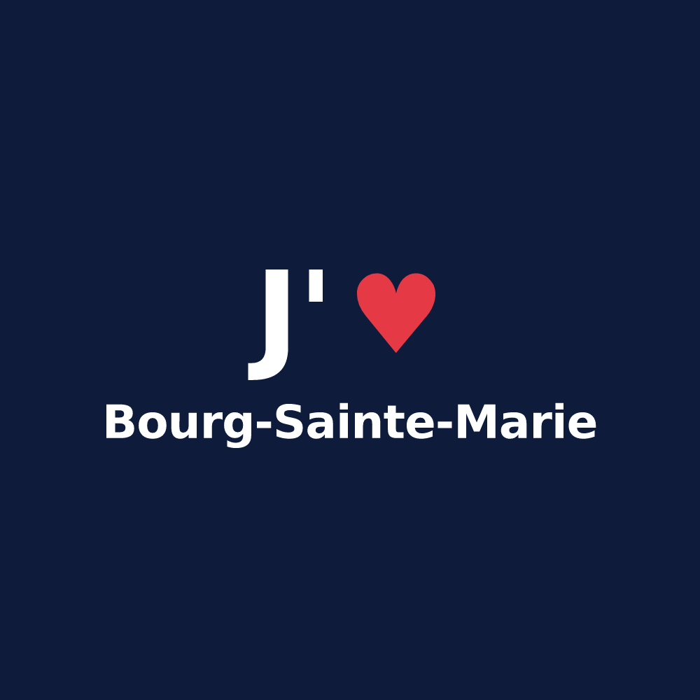 T-shirt personnalisé Bourg-Sainte-Marie — design J'aime Bourg-Sainte-Marie