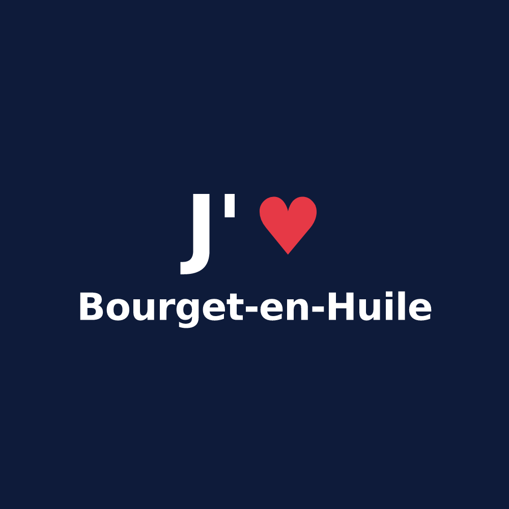 T-shirt personnalisé Bourget-en-Huile — design J'aime Bourget-en-Huile