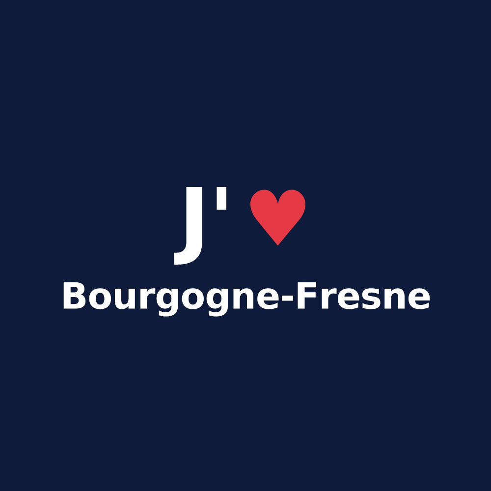 T-shirt personnalisé Bourgogne-Fresne — design J'aime Bourgogne-Fresne