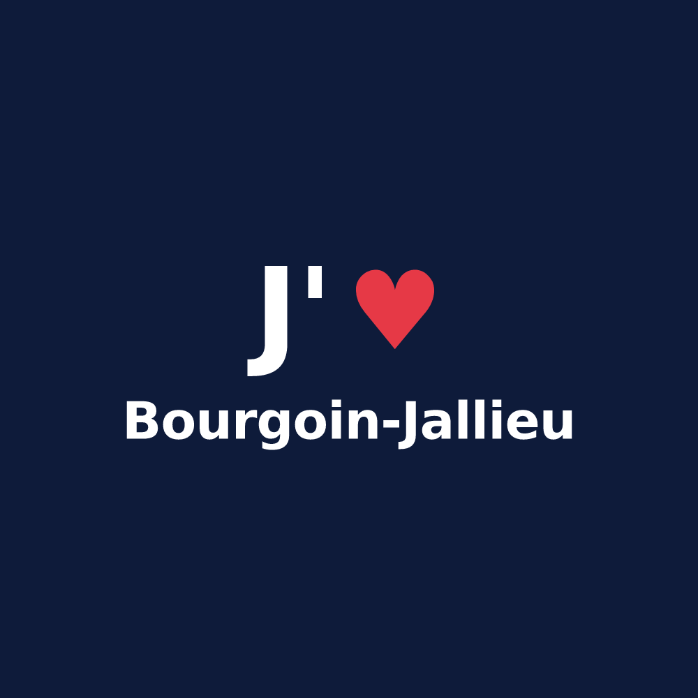 T-shirt personnalisé Bourgoin-Jallieu — design J'aime Bourgoin-Jallieu