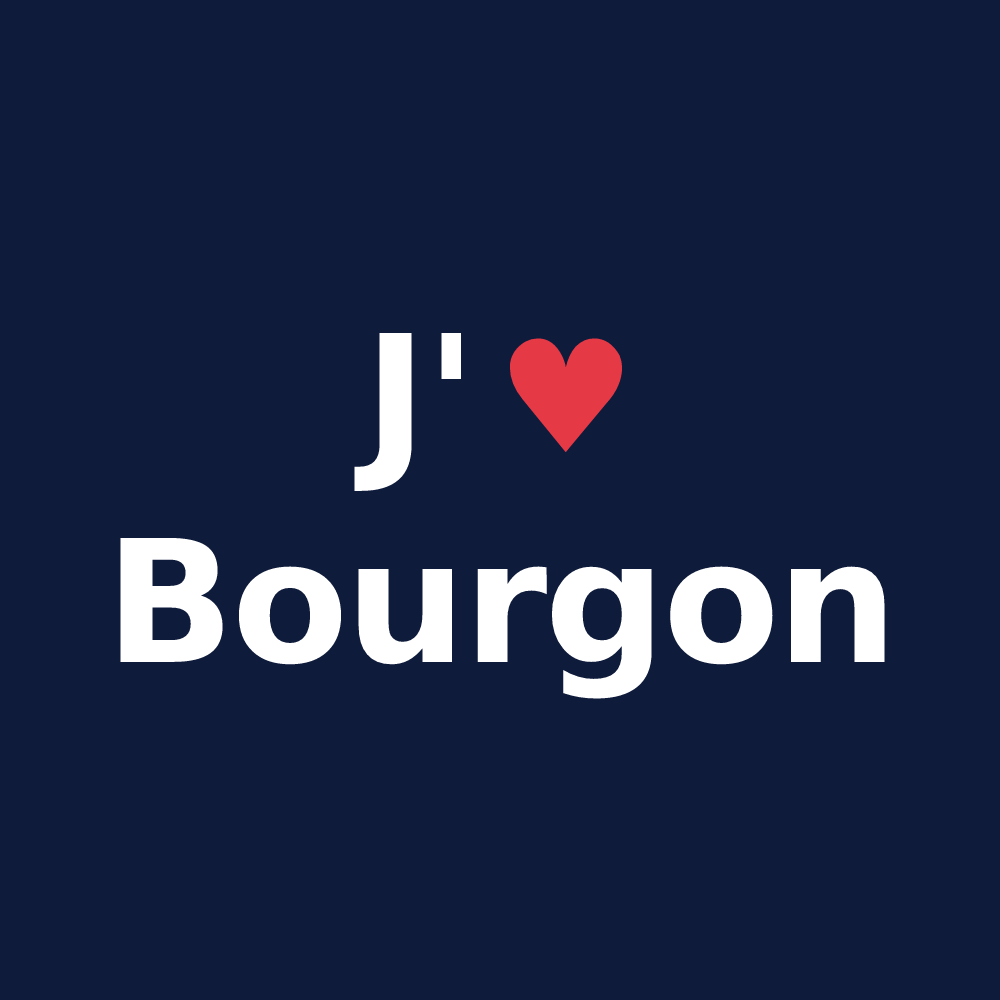 T-shirt personnalisé Bourgon — design J'aime Bourgon