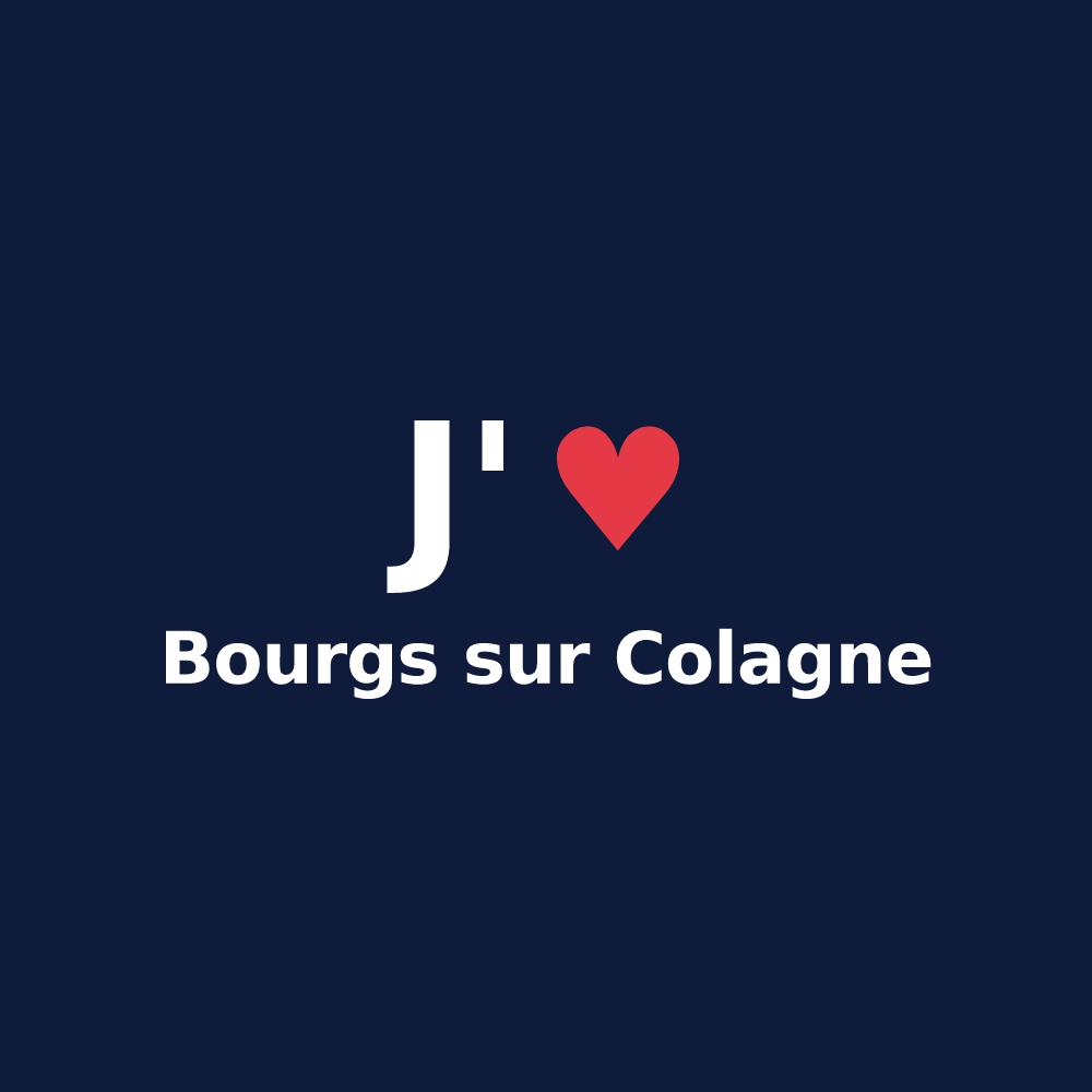 T-shirt personnalisé Bourgs sur Colagne — design J'aime Bourgs sur Colagne