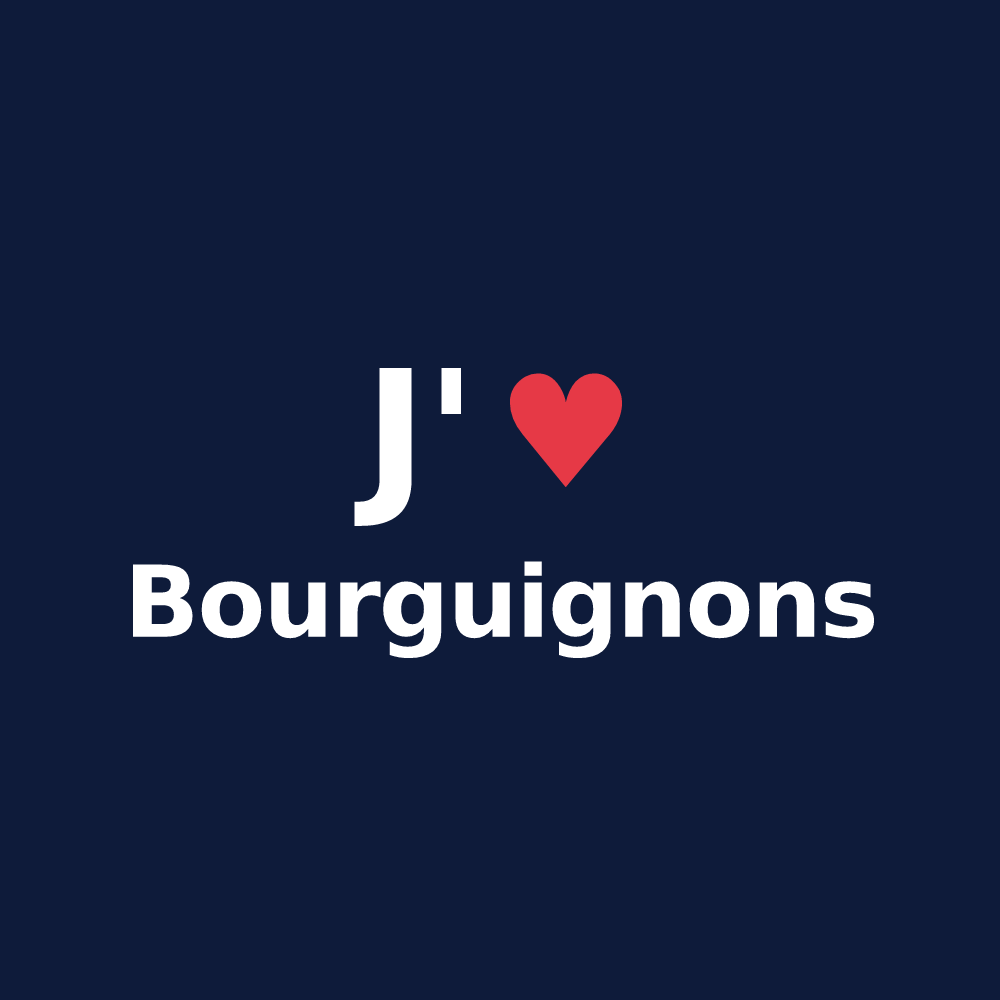 T-shirt personnalisé Bourguignons — design J'aime Bourguignons