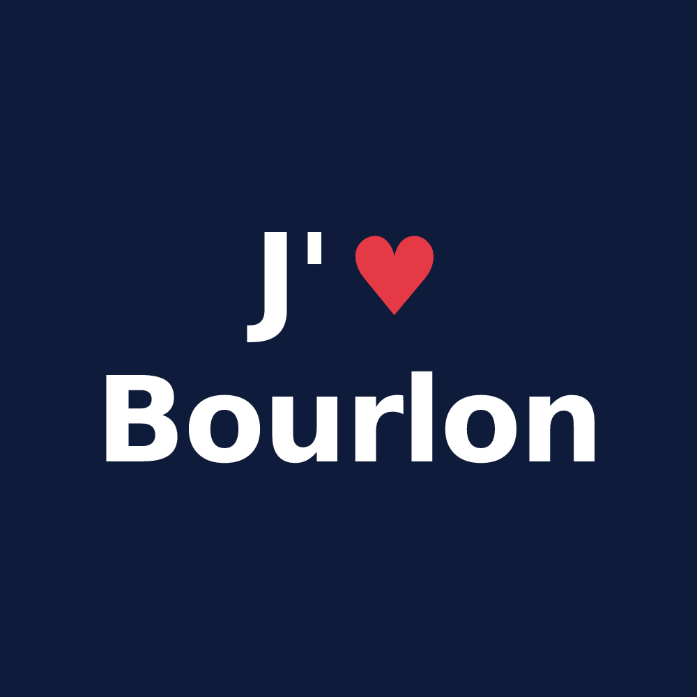 T-shirt personnalisé Bourlon — design J'aime Bourlon