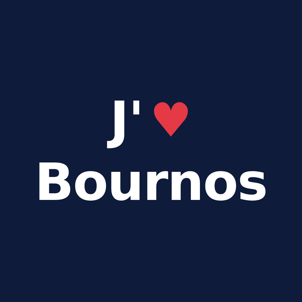 T-shirt personnalisé Bournos — design J'aime Bournos