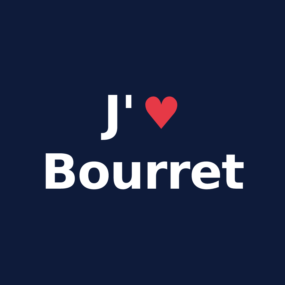 T-shirt personnalisé Bourret — design J'aime Bourret