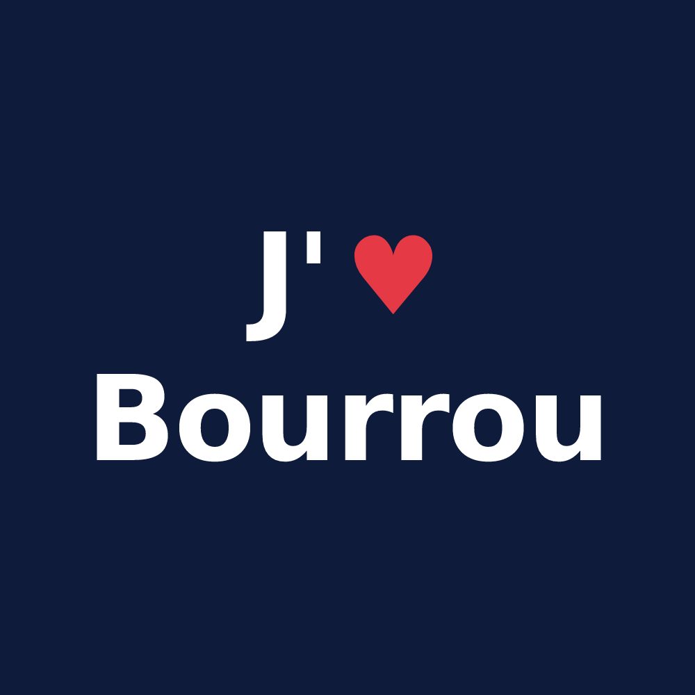 T-shirt personnalisé Bourrou — design J'aime Bourrou