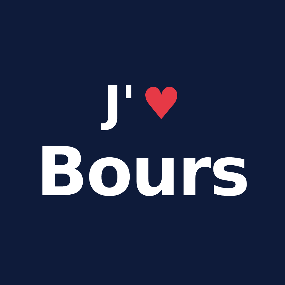T-shirt personnalisé Bours — design J'aime Bours