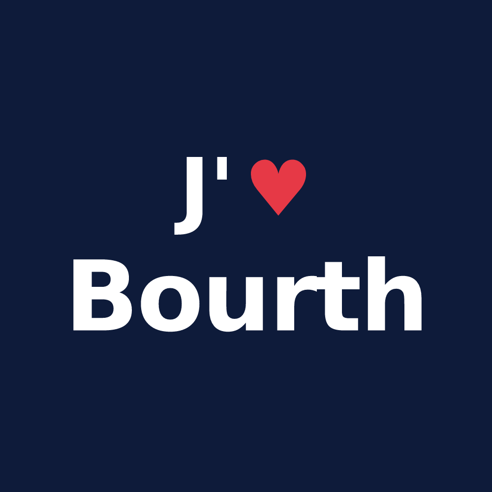 T-shirt personnalisé Bourth — design J'aime Bourth