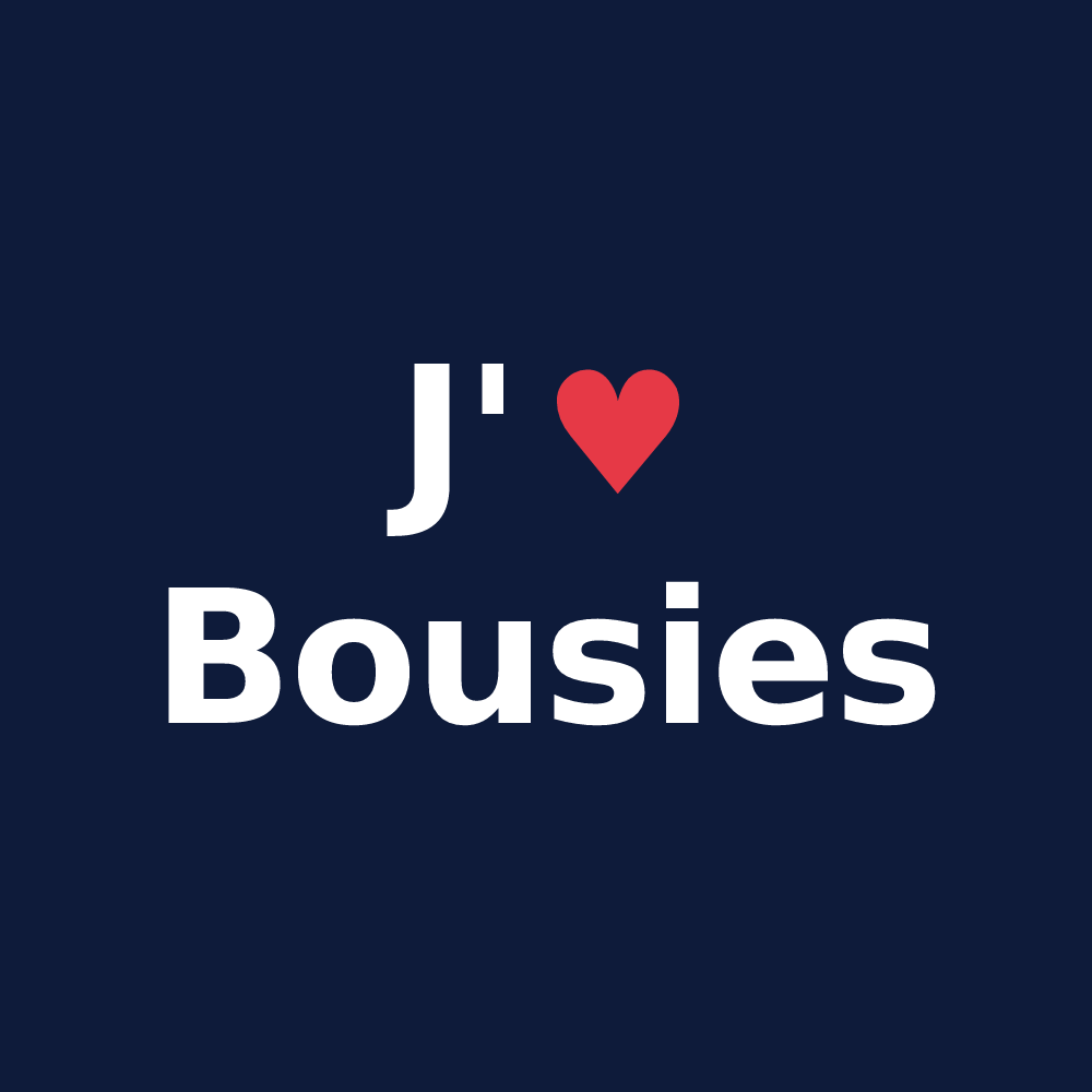 T-shirt personnalisé Bousies — design J'aime Bousies