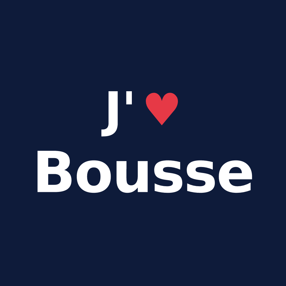 T-shirt personnalisé Bousse — design J'aime Bousse