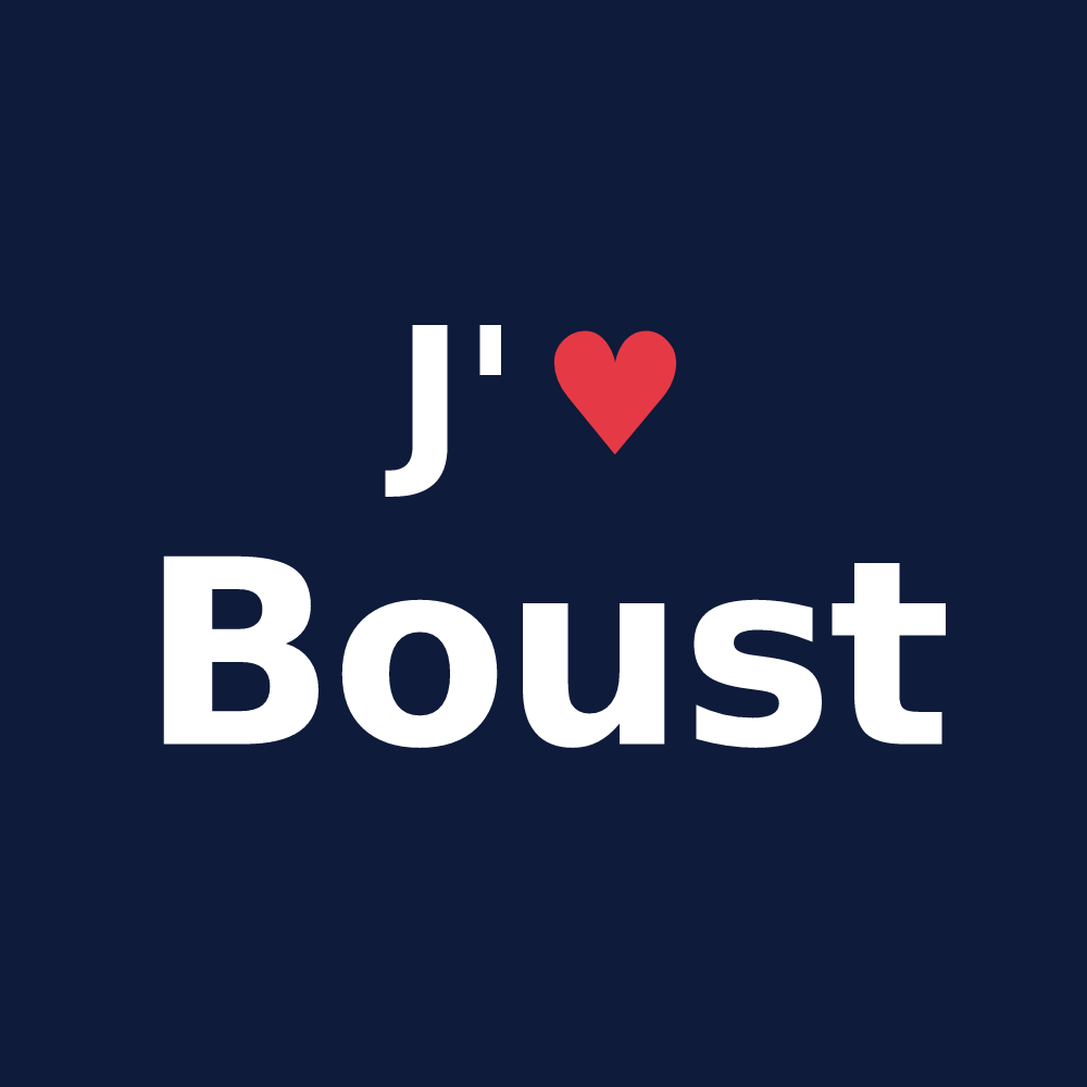T-shirt personnalisé Boust — design J'aime Boust